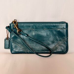 Coach Crinkle Patent Leather Wristlet